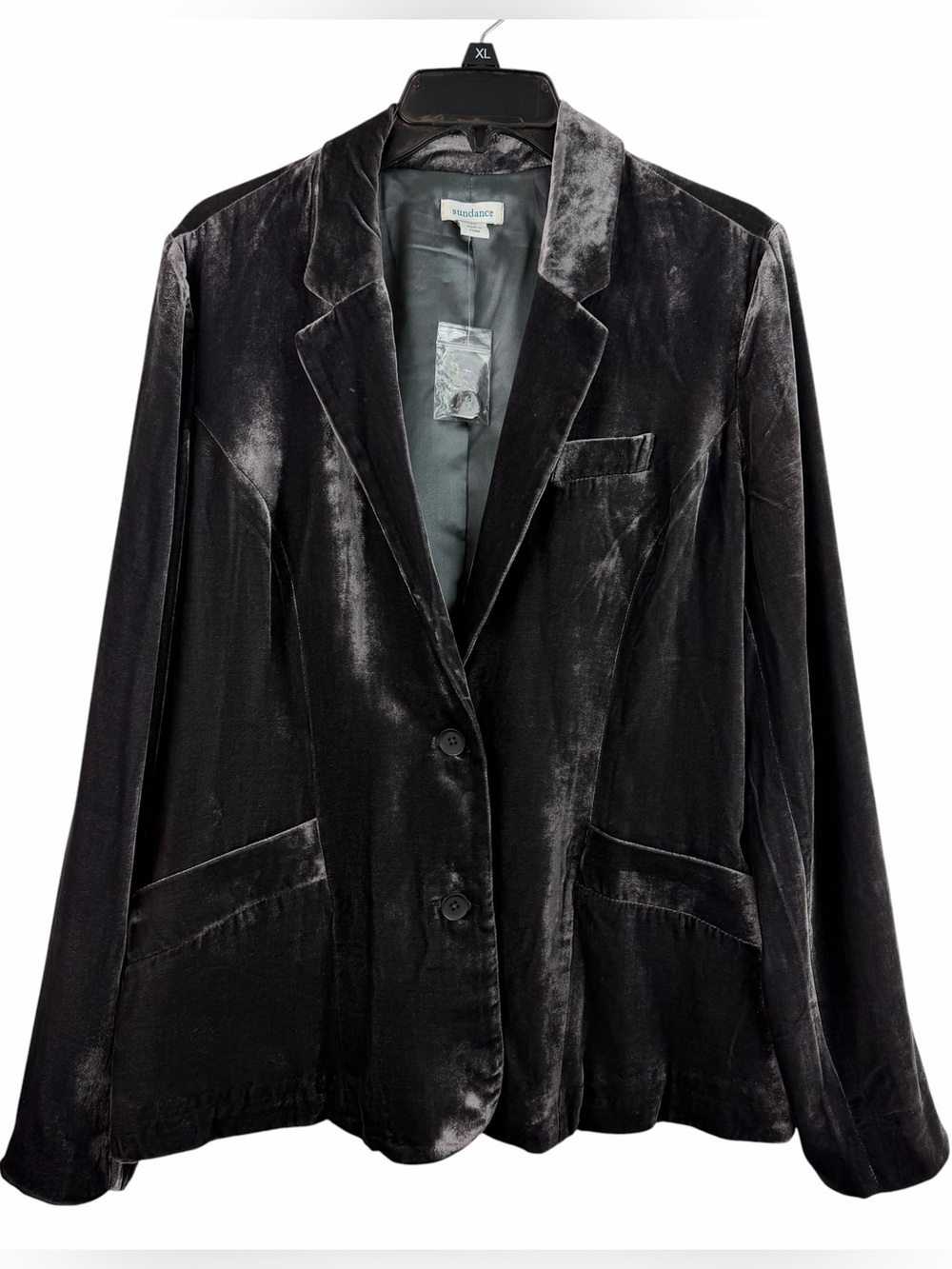 Sundance | Sofia Wolfe Gray Crushed Velvet Blazer New